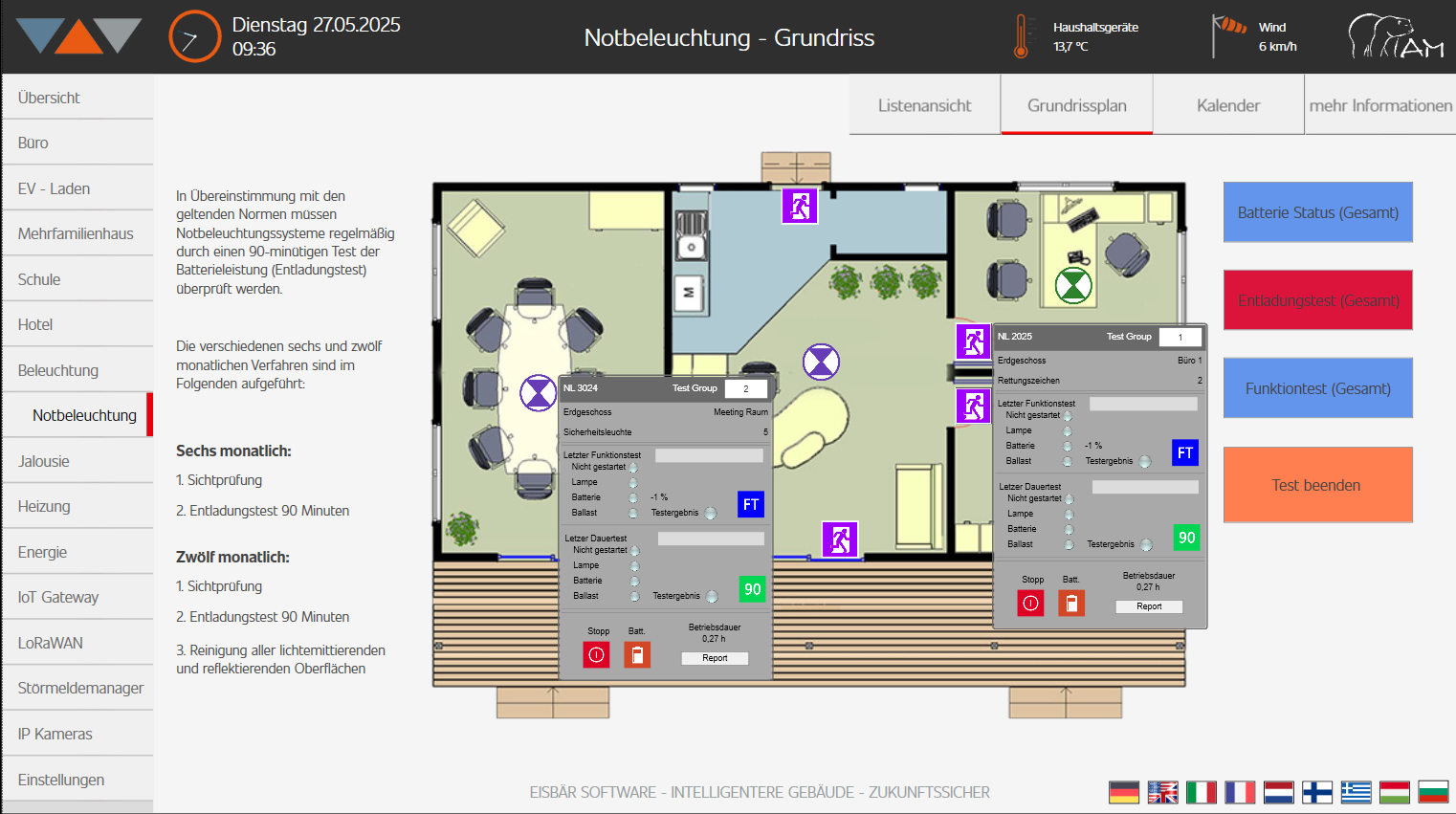Notbeleuchtung / DALI-Notlichtmanager